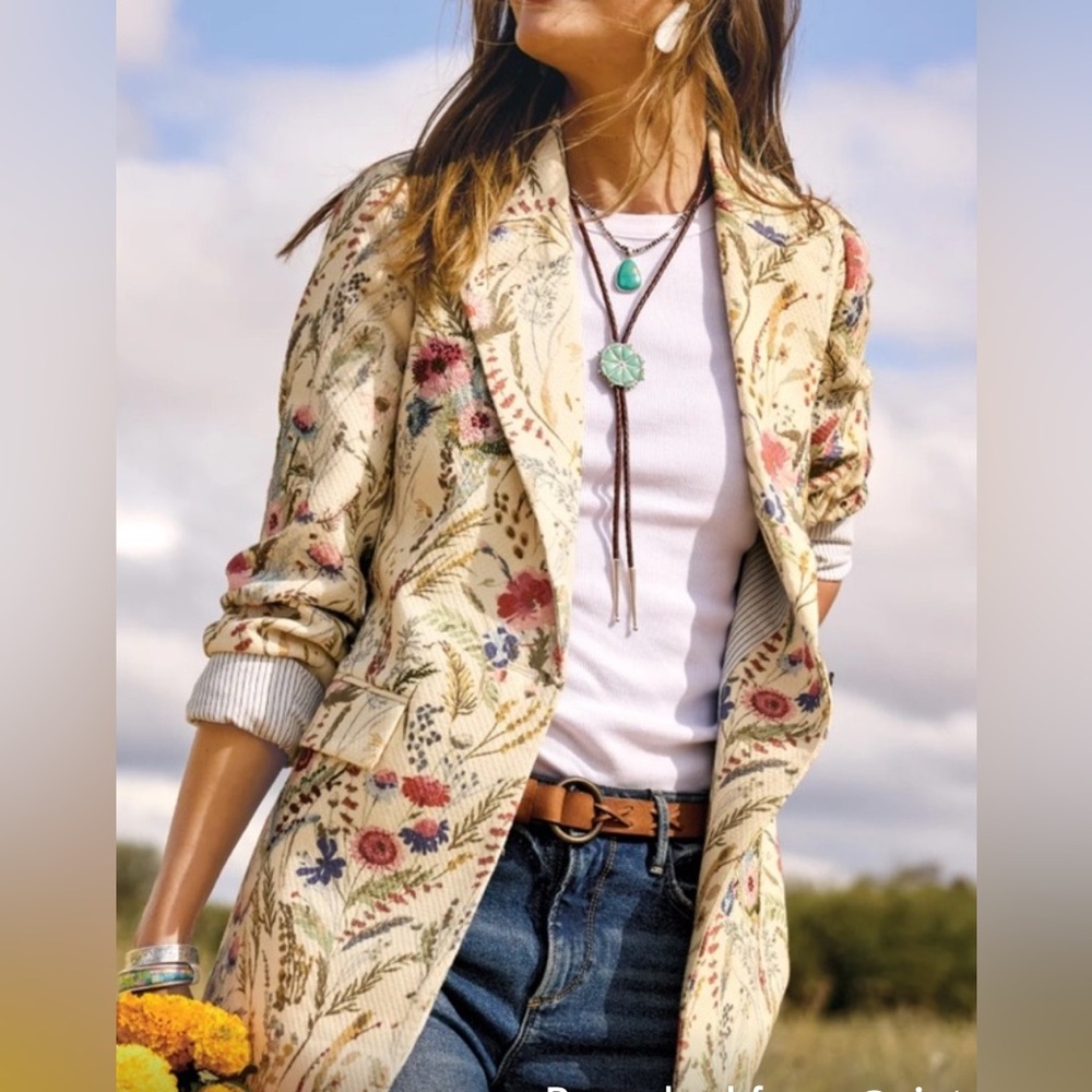 Sundance cotton floral “Everly Bloom Blazer”. New with tags.